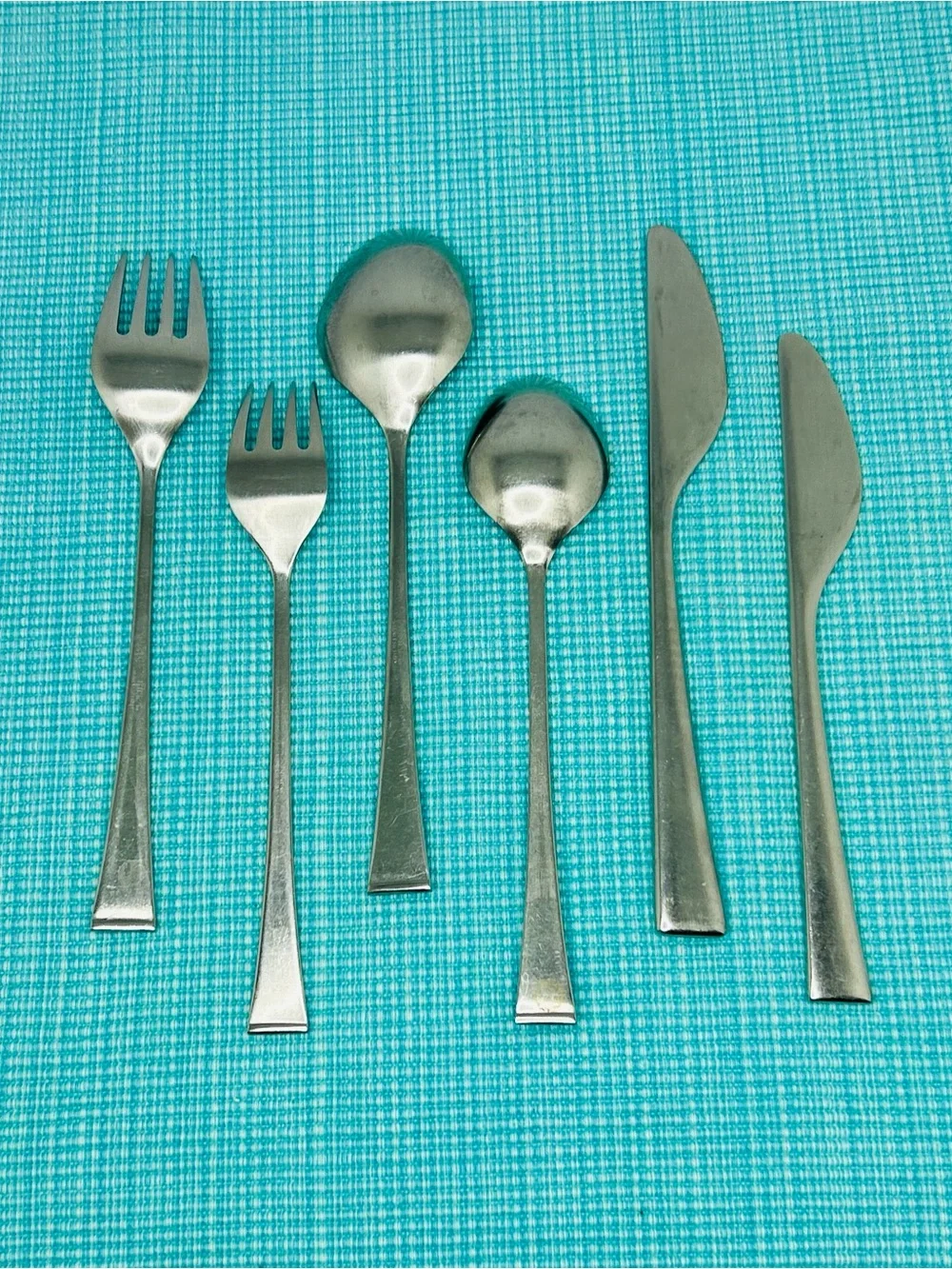 Vtg Zani Sabrina Italy Stainless 6 Piece Place Setting MCM Nencioni Moleri 1978